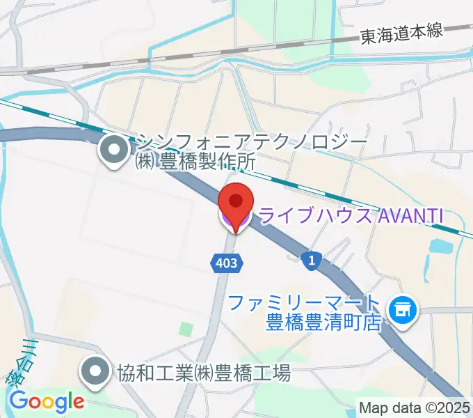 豊橋アバンティの地図