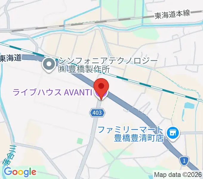 豊橋アバンティの地図