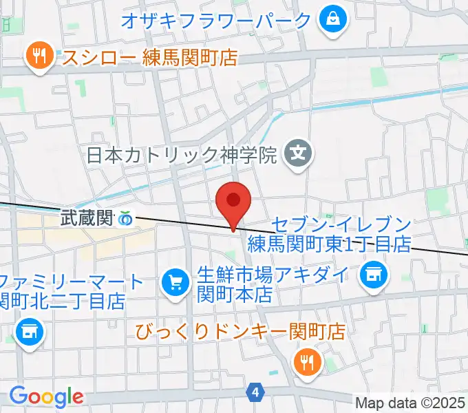 柳真二ギター教室の地図