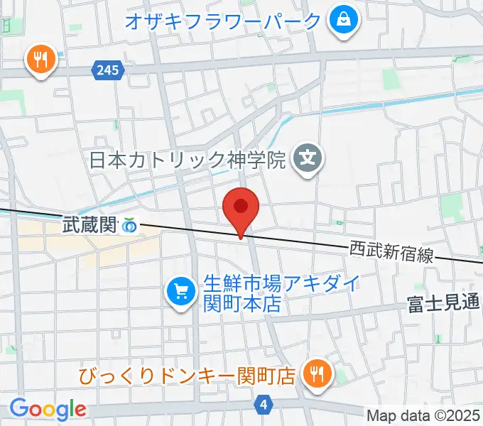 柳真二ギター教室の地図