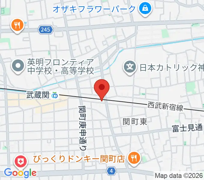 柳真二ギター教室の地図