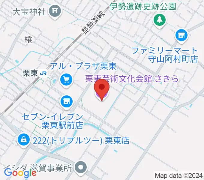 栗東芸術文化会館さきらの地図