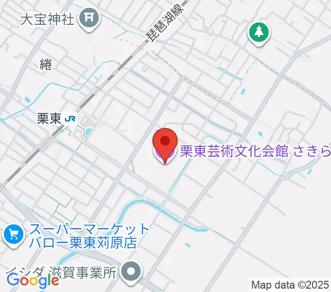 栗東芸術文化会館さきらの地図