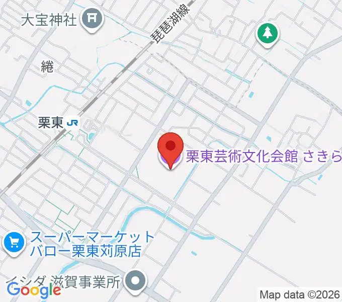 栗東芸術文化会館さきらの地図