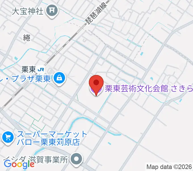 栗東芸術文化会館さきらの地図