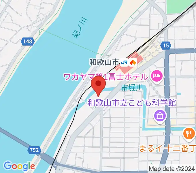 和歌山市民会館の地図