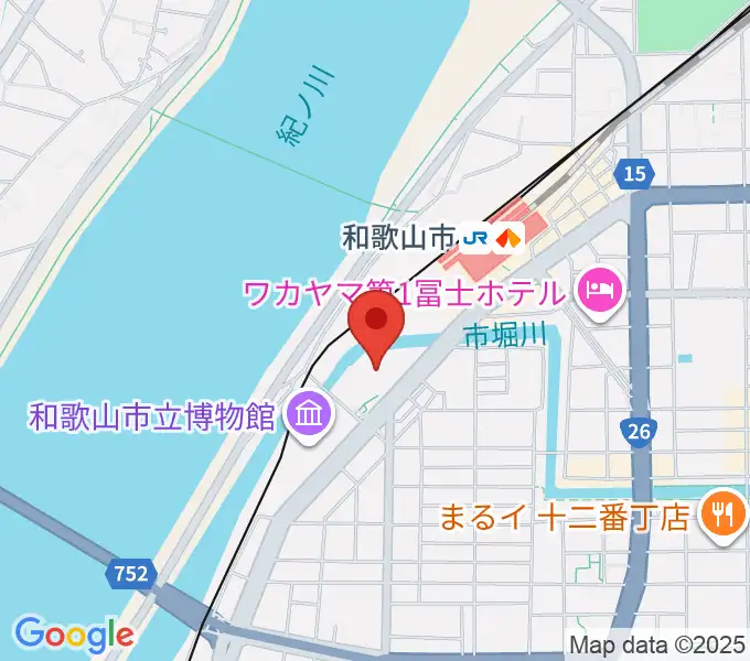 和歌山市民会館の地図