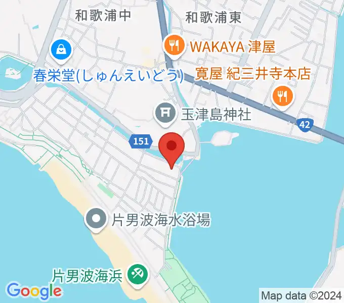 和歌の浦アート・キューブの地図