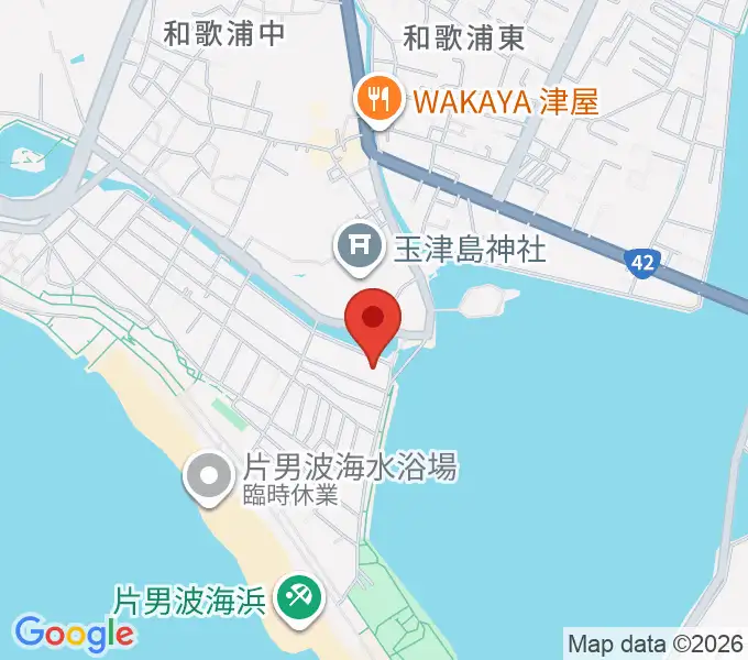 和歌の浦アート・キューブの地図