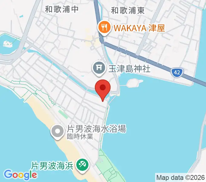 和歌の浦アート・キューブの地図