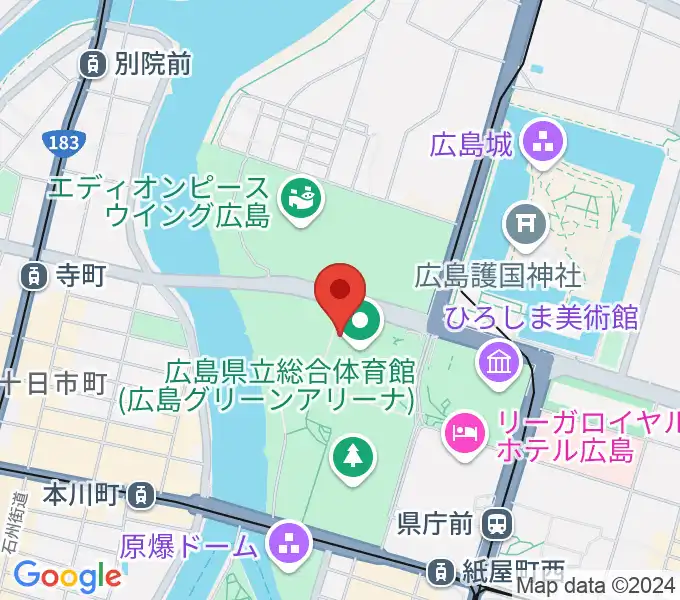 広島グリーンアリーナの地図