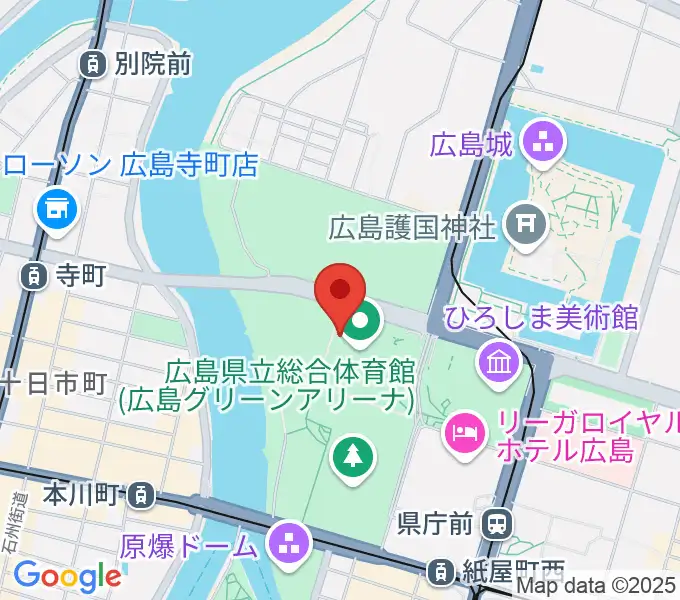 広島グリーンアリーナの地図