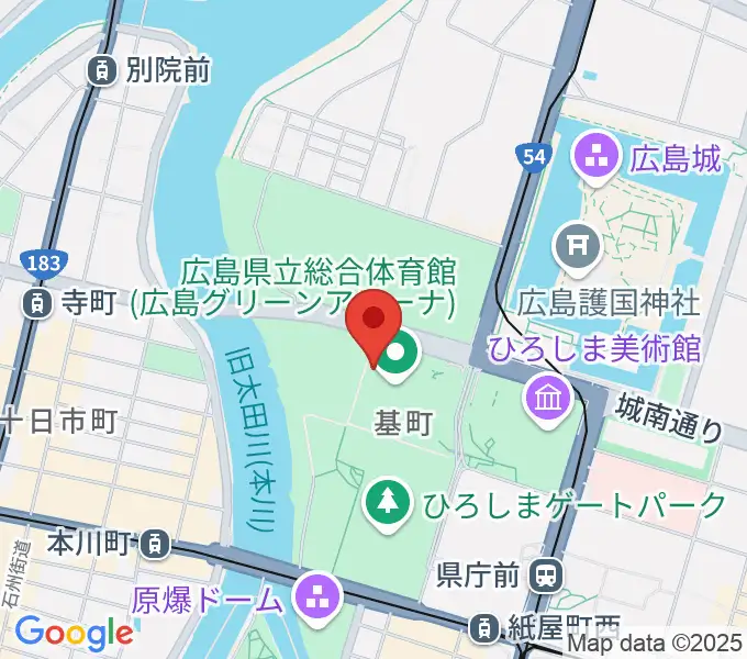 広島グリーンアリーナの地図