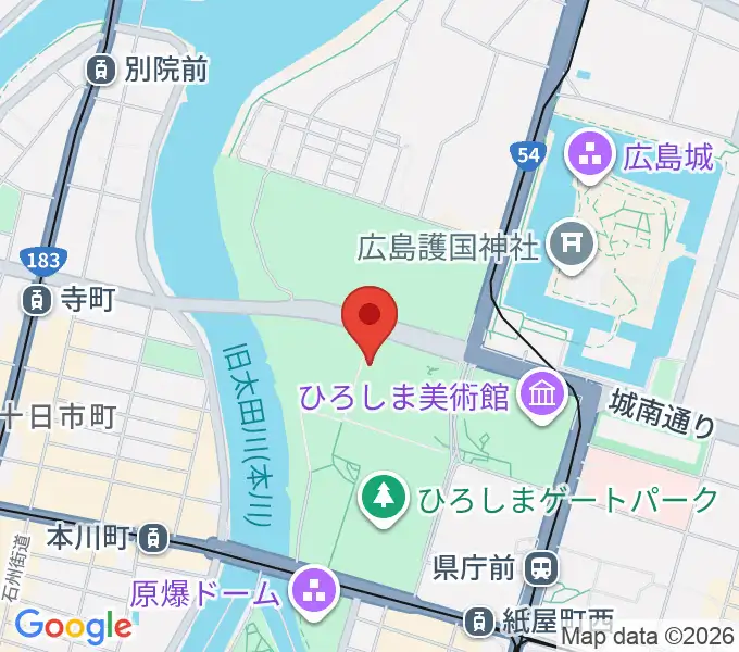 広島グリーンアリーナの地図