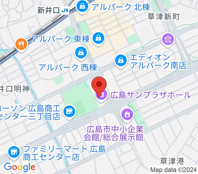 広島サンプラザホールの地図