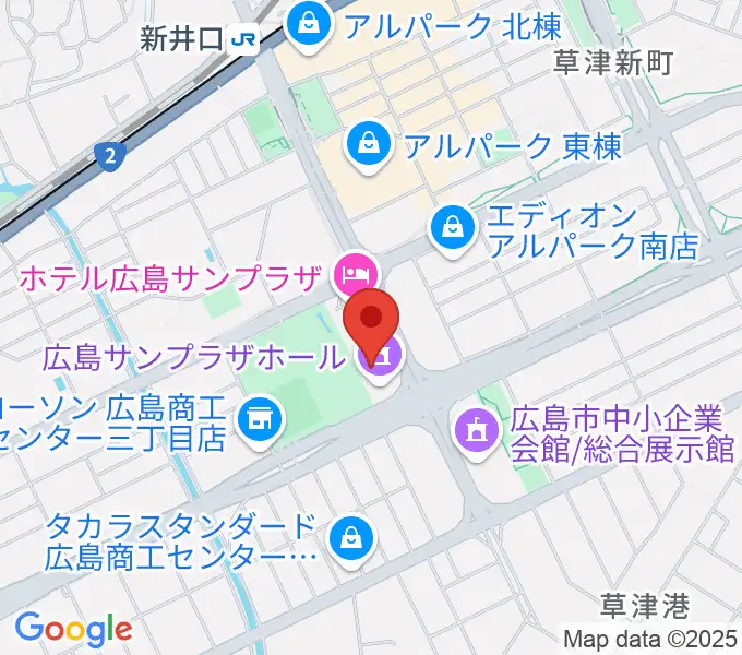広島サンプラザホールの地図