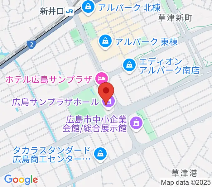 広島サンプラザホールの地図