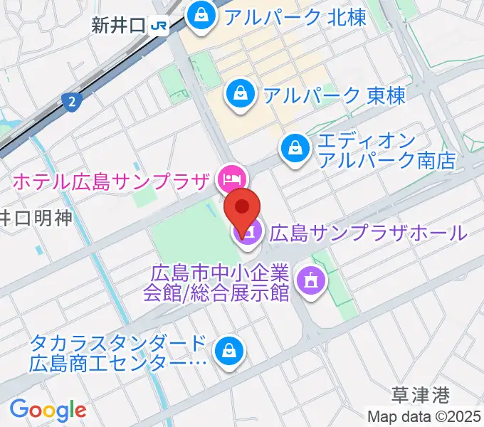 広島サンプラザホールの地図