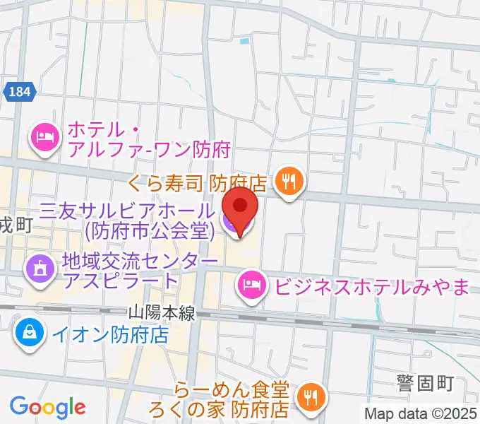 三友サルビアホールの地図