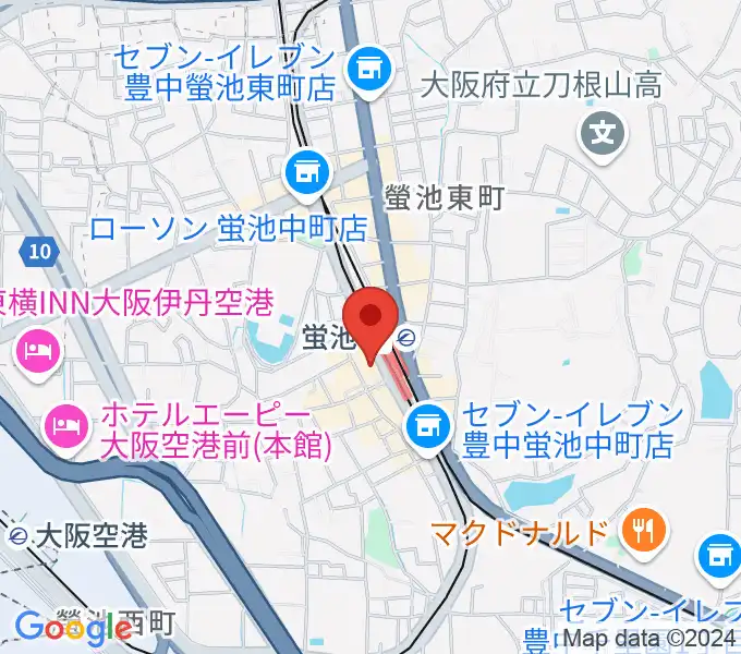 蛍池公民館の地図