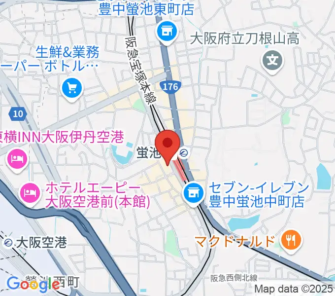 蛍池公民館の地図