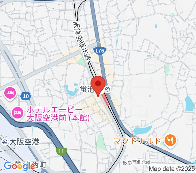 蛍池公民館の地図