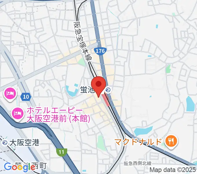 蛍池公民館の地図