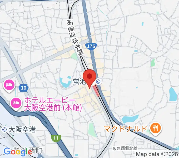 蛍池公民館の地図