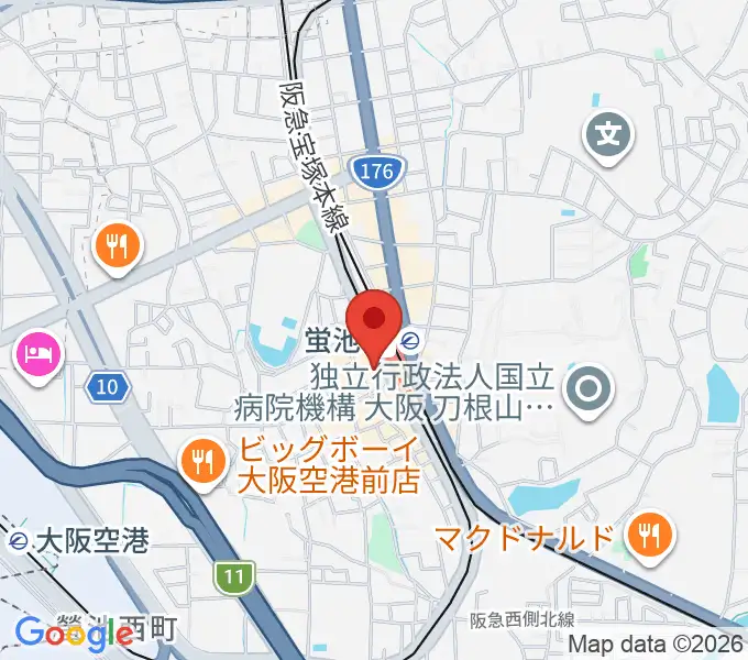 蛍池公民館の地図