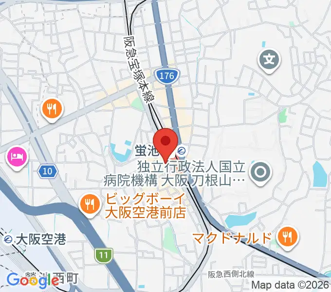 蛍池公民館の地図