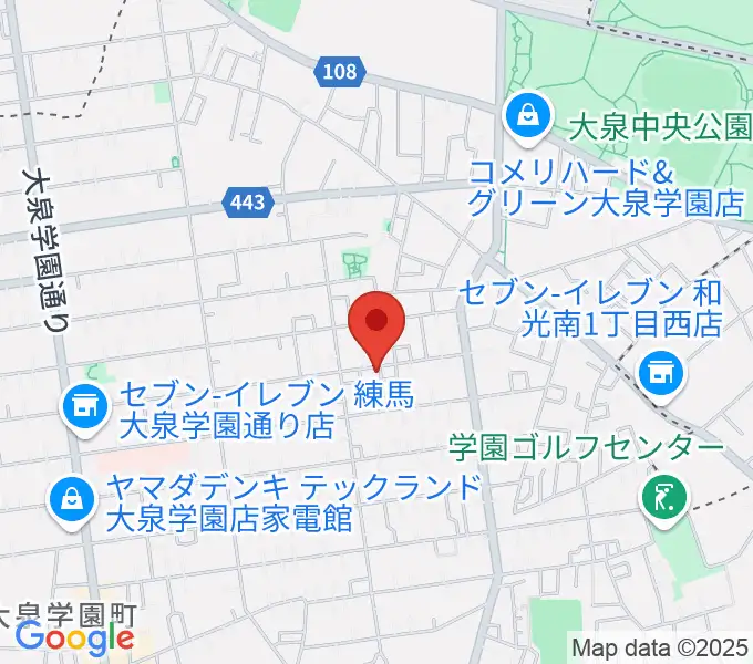 窪田豊ギター教室の地図