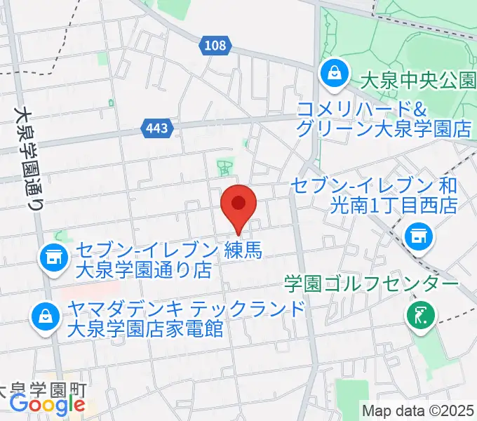 窪田豊ギター教室の地図