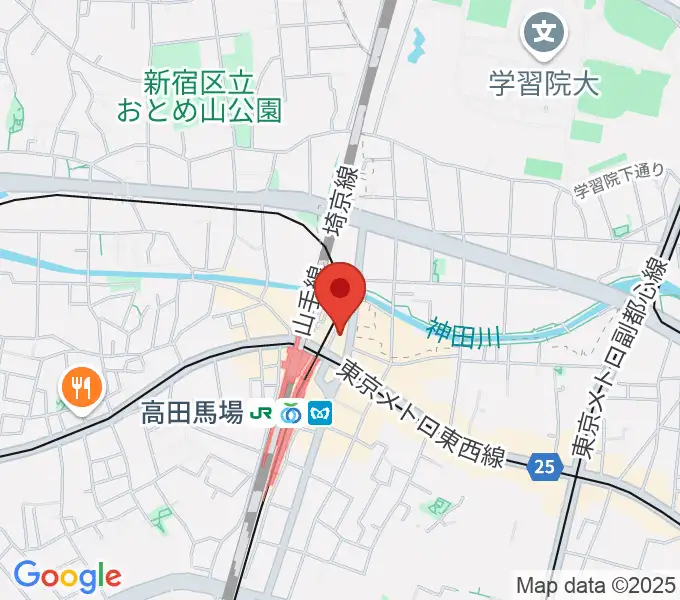 高田馬場LiveCafe monoの地図