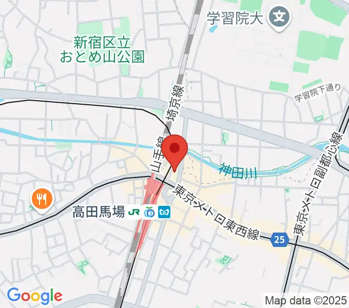 高田馬場LiveCafe monoの地図