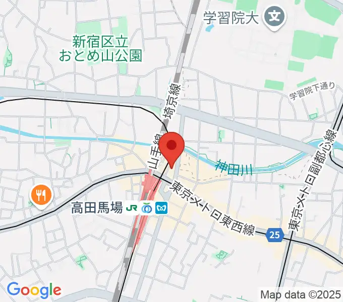高田馬場LiveCafe monoの地図