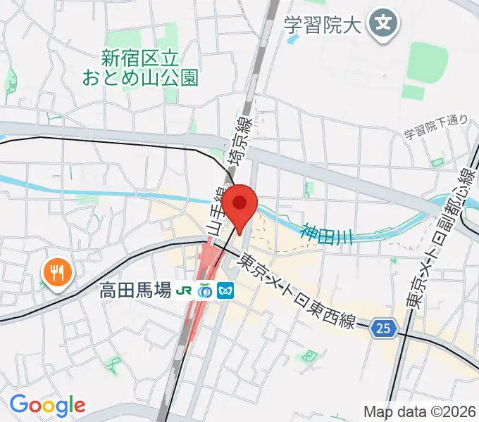 高田馬場LiveCafe monoの地図
