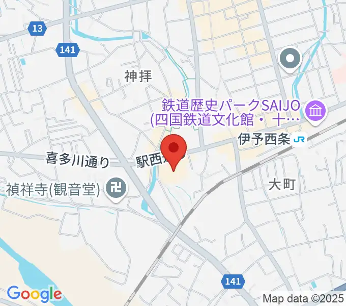 西条市総合文化会館の地図