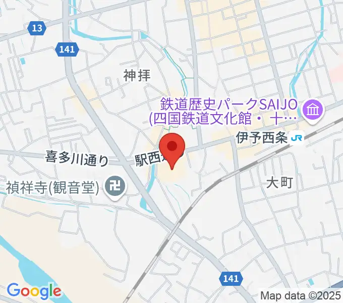 西条市総合文化会館の地図