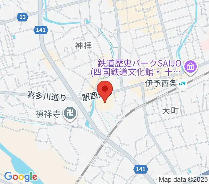 西条市総合文化会館の地図