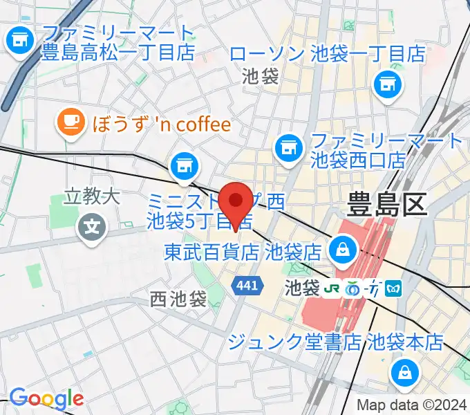 BASS ON TOP 池袋西口店の地図