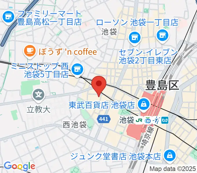 BASS ON TOP 池袋西口店の地図