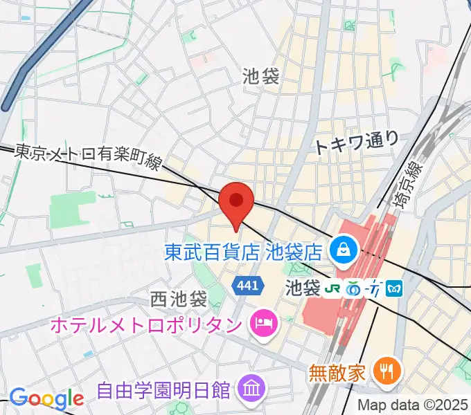 BASS ON TOP 池袋西口店の地図