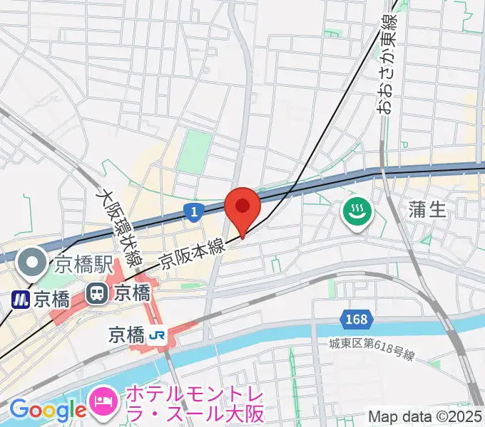 ベースオントップ京橋店の地図
