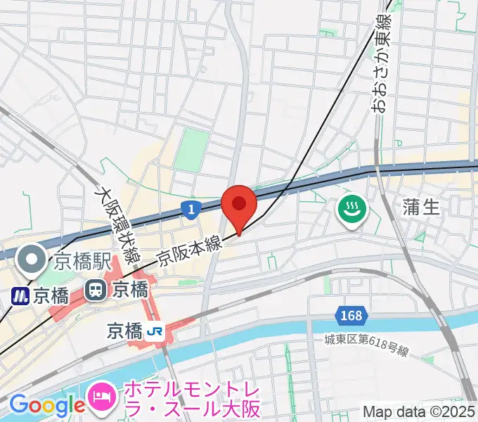 ベースオントップ京橋店の地図