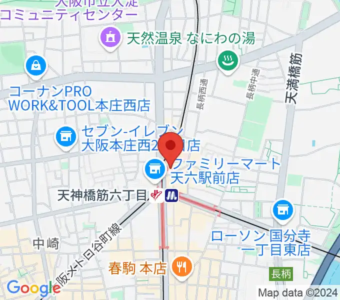 ベースオントップ天六店の地図