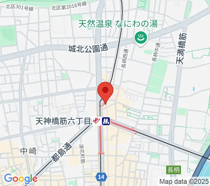 ベースオントップ天六店の地図