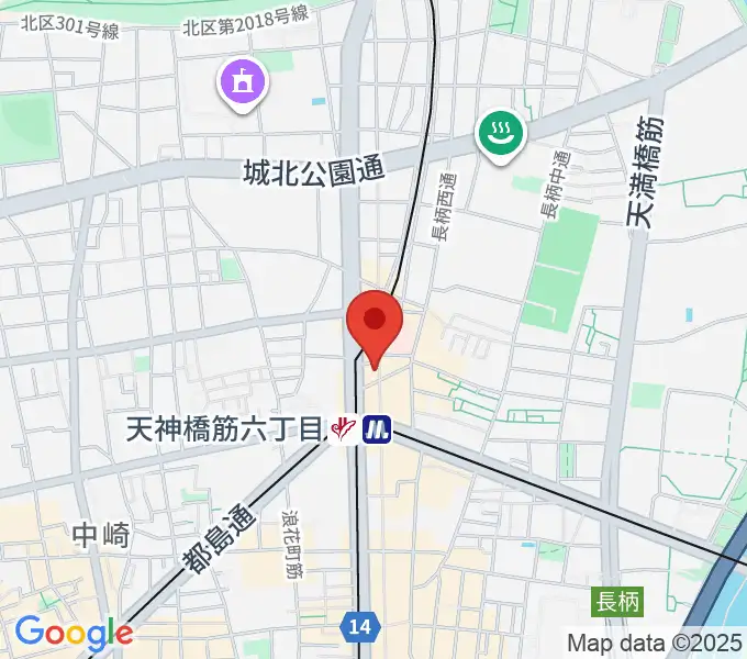 ベースオントップ天六店の地図