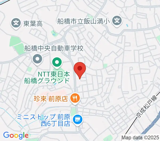 前田ギター教室の地図