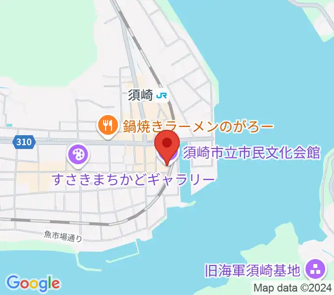 須崎市立市民文化会館の地図