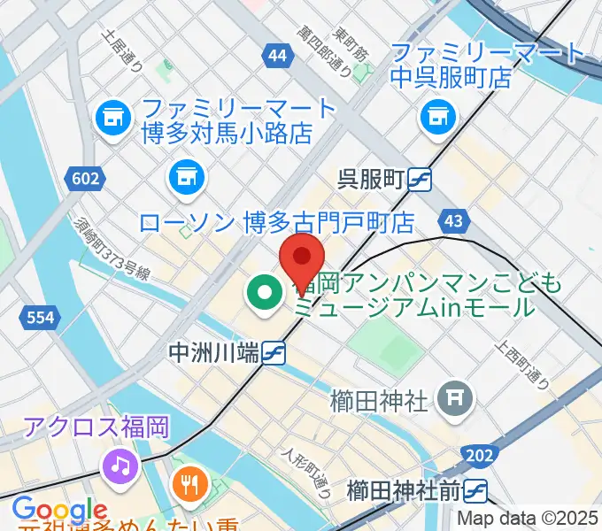 博多座の地図